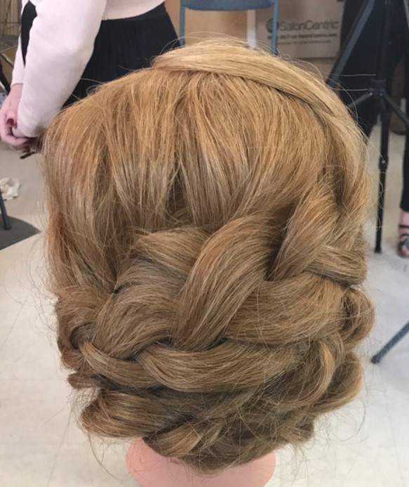 Bridal hair back