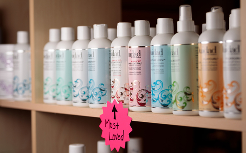 Shelf of most loved hair care products