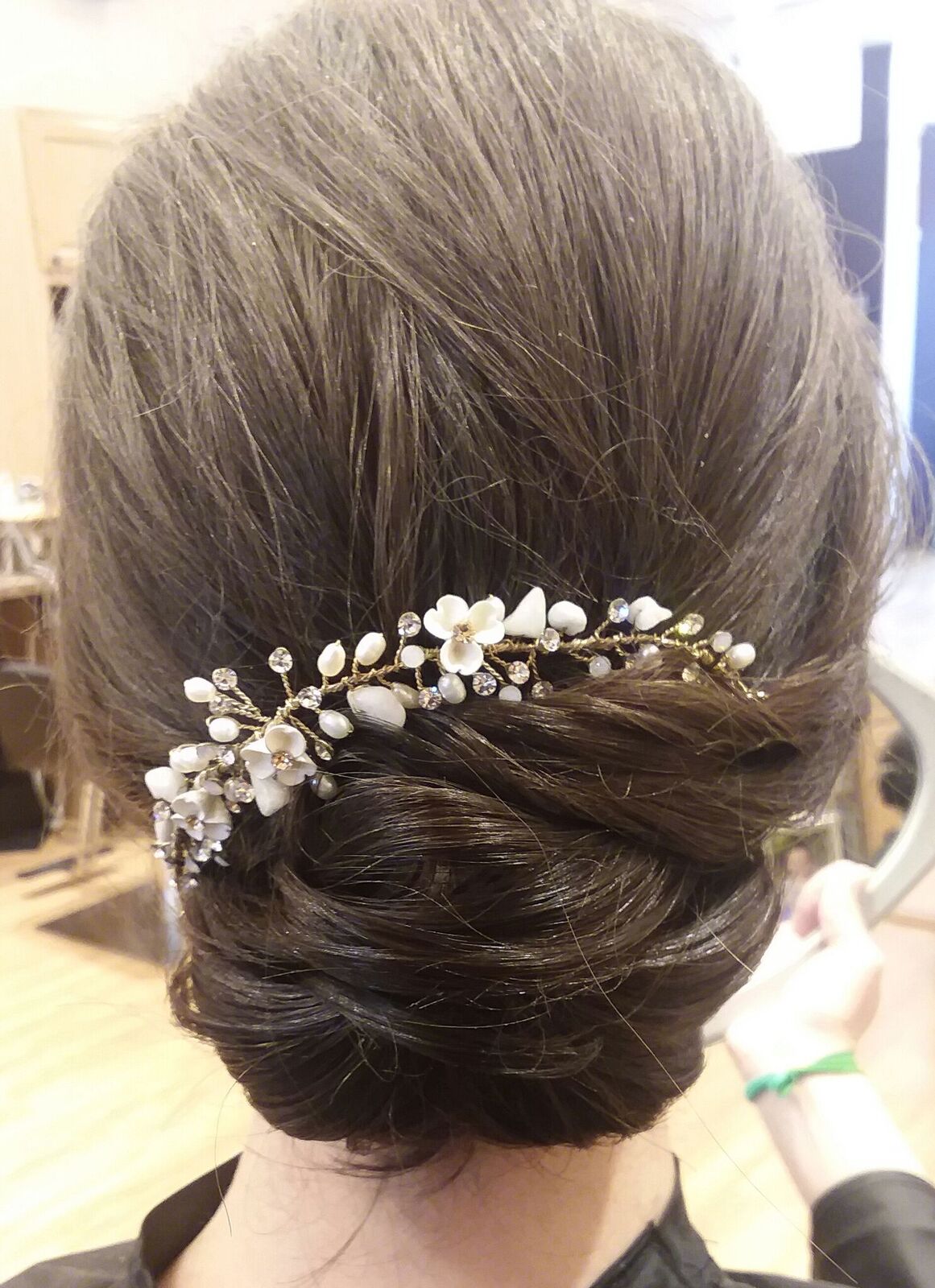 Bridal hair from the back