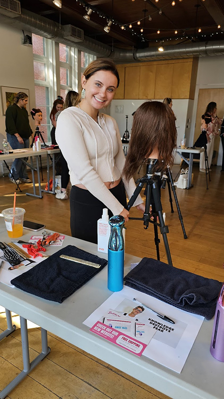 Hands-on workshop training session with hair stylist DJ Muldoon